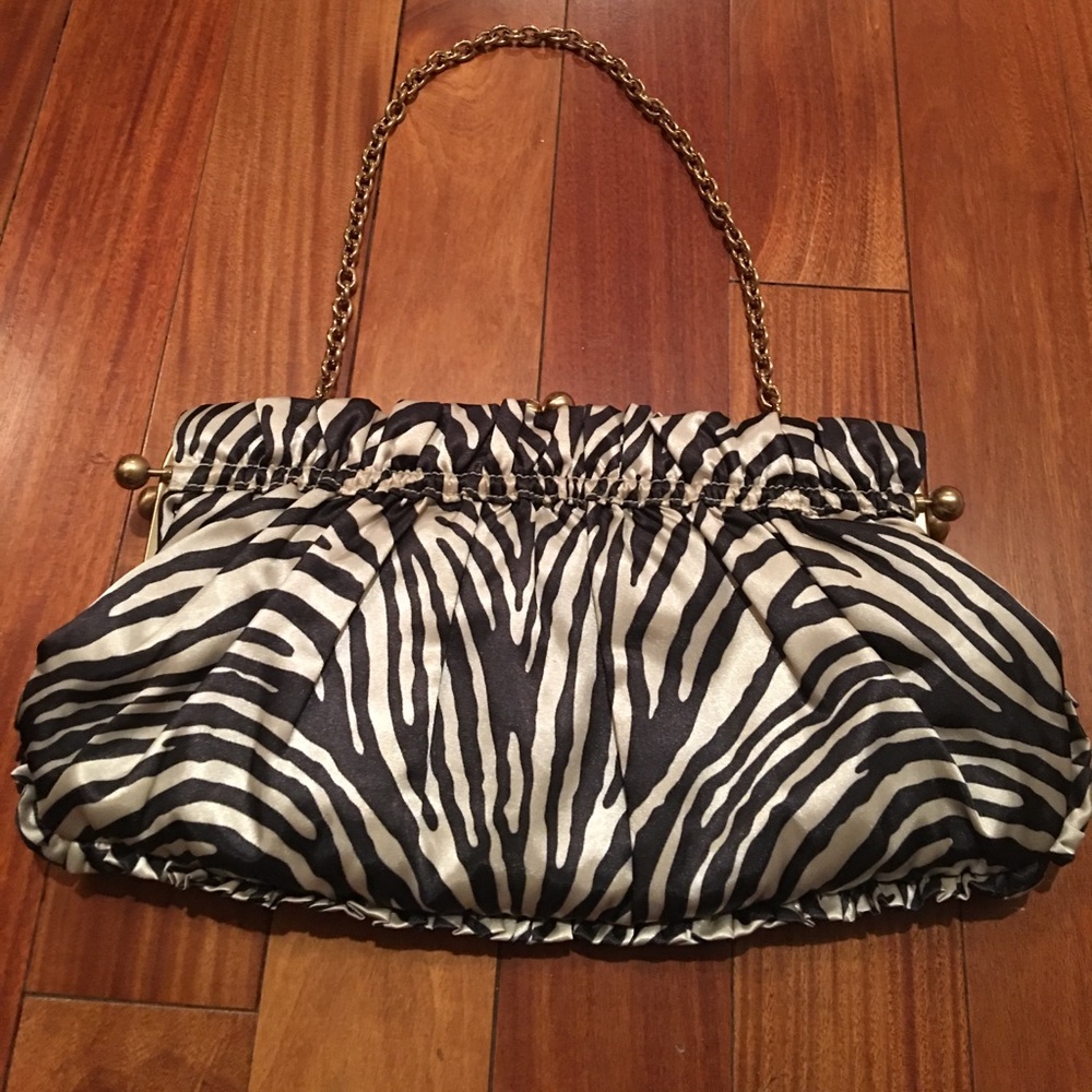 Laundry by Shelli Segal Zebra Print Clutch